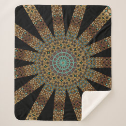 Couverture Sherpa Mandala Sherpa Blanket