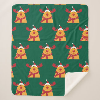 Couverture Sherpa Manta Polar "Reno Nariz Roja"