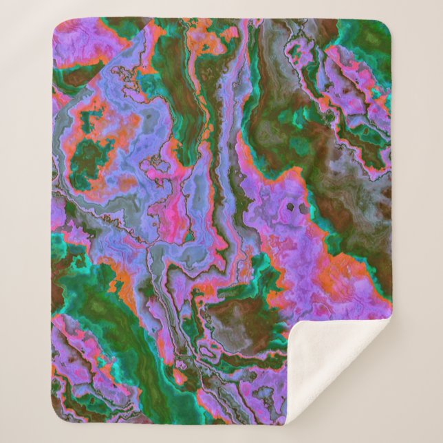 Couverture Sherpa Marbre aigre (Devant)