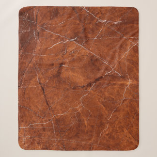 Couverture Sherpa Marbre brun vintage