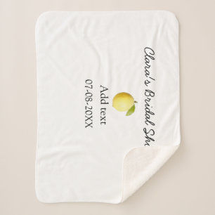 Couverture Sherpa Mariage lemon simple moderne minimaliste rustique 