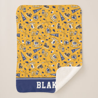 Couverture Sherpa Marine de jaune de vitesse de hockey sur glace