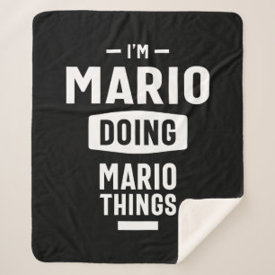 Couverture Sherpa Mario Nom personnalisé Cadeau Anniversaire