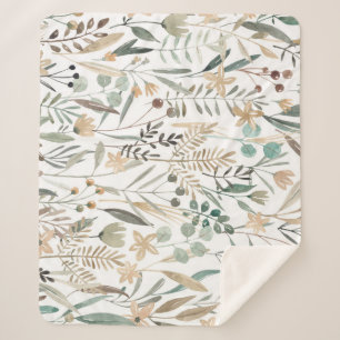 Couverture Sherpa Meadow Fleurs sauvages : Aquarelle Charme.