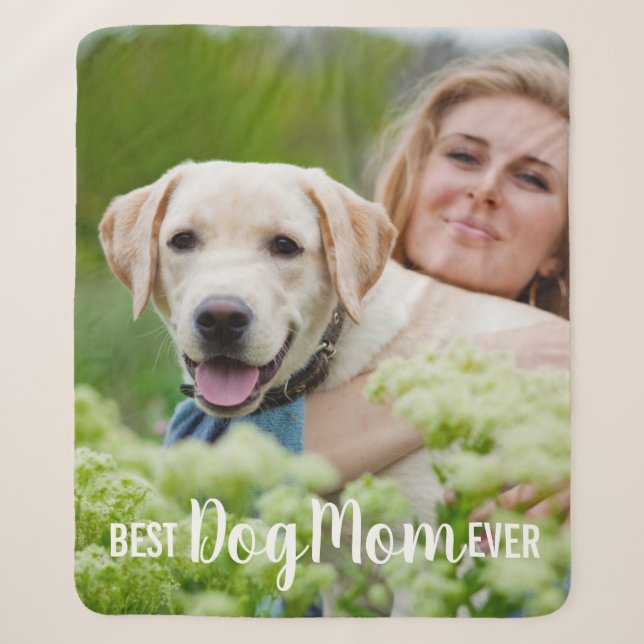 Couverture Sherpa Meilleur Chien Maman Jamais Photo (Devant)