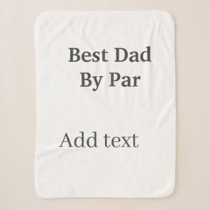 Couverture Sherpa Meilleur papa par gris noir fête des pères nom sim