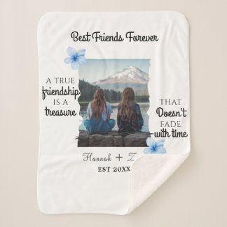Couverture Sherpa Meilleurs amis pour une photo personnalisée