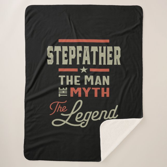 Couverture Sherpa Mens Stepfather The Man The Myth The Legend (Devant)