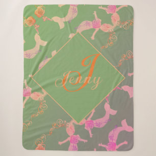 Couverture Sherpa Mermaid Rose romantique