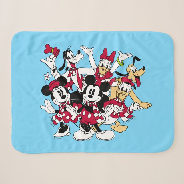 Couverture Sherpa Merry Christmas | Mickey & Friends Joyful Holiday (Devant (Horizontal))