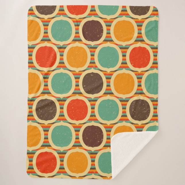 Couverture Sherpa Mi-siècle moderne géométrique 5 (Devant)