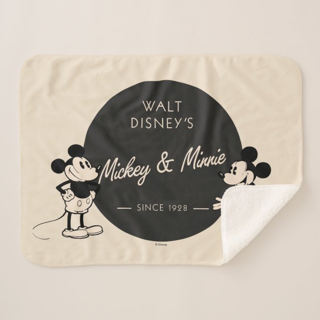 Couverture Sherpa Mickey et Minnie vintages (Devant (Horizontal))