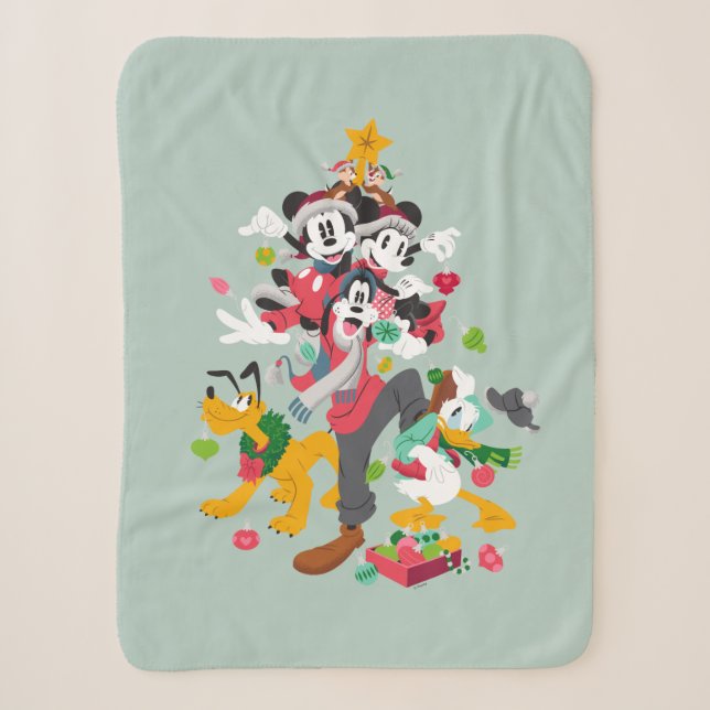 Couverture Sherpa Mickey et ses amis | Pyramide de Noël (Devant)