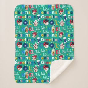 Couverture Sherpa Mickey & Friends   Motif Bonnes Fêtes
