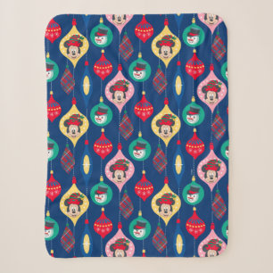 Couverture Sherpa Mickey & Friends   Motif de l'ornement de Noël