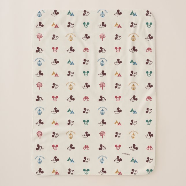 Couverture Sherpa Mickey | Laughs Commencer ici Motif (Devant)