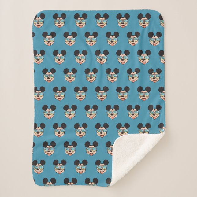 Couverture Sherpa Mickey | Mickey Lunettes de soleil tropicales (Devant)