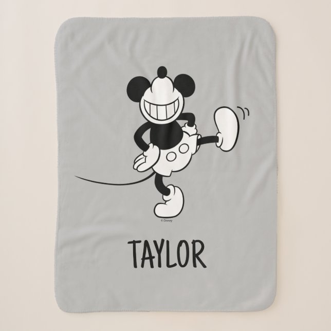 Couverture Sherpa Mickey Mouse | Danse | Ajouter Votre Nom (Devant)