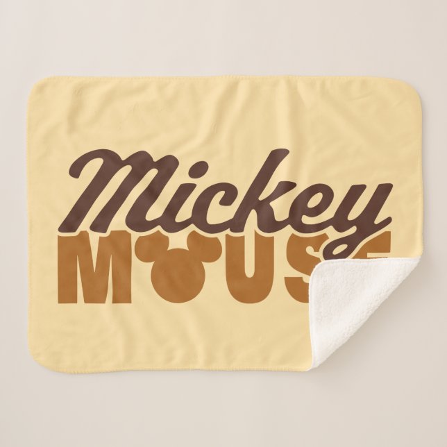 Couverture Sherpa Mickey Mouse Icon Name Typography (Devant (Horizontal))