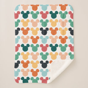 Couverture Sherpa Mickey Mouse   Logo Coloré Répétant