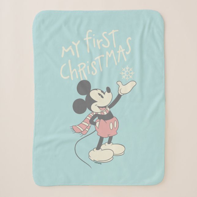Couverture Sherpa Mickey Mouse | Mon premier Noël (Devant)
