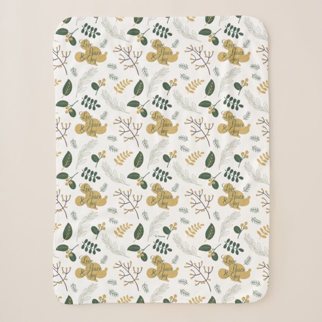 Couverture Sherpa Mickey Mouse | Motif Amour, Paix et Joie (Devant)