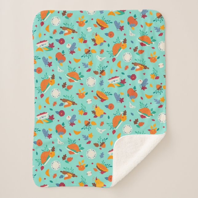 Couverture Sherpa Mickey Mouse Motif de fête d'automne (Devant)