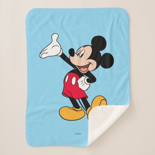 Couverture Sherpa Mickey Mouse Open Hand Gesture (Devant)