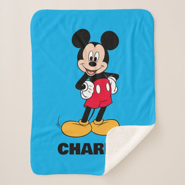 Couverture Sherpa Mickey Mouse Smiling Pose (Devant)