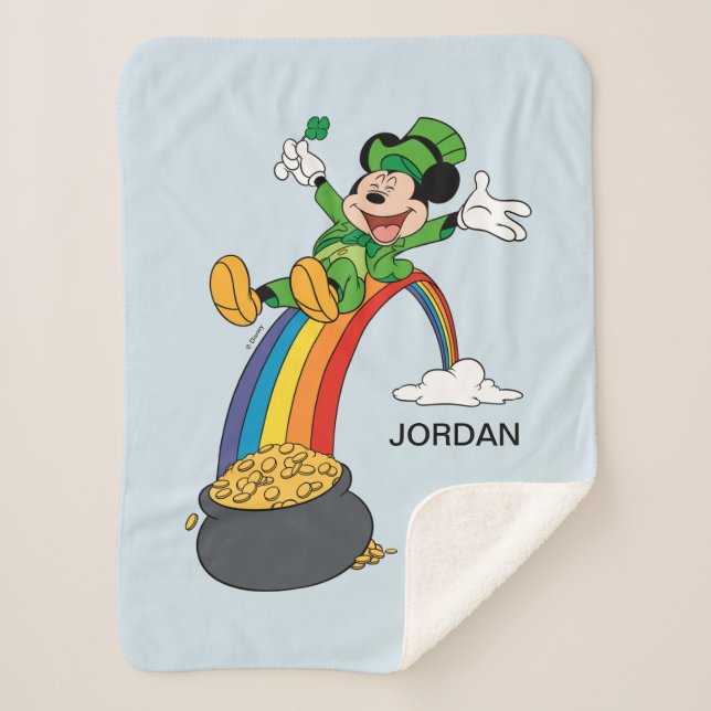 Couverture Sherpa Mickey Mouse | St. Patrick's Day - Pot of Gold (Devant)