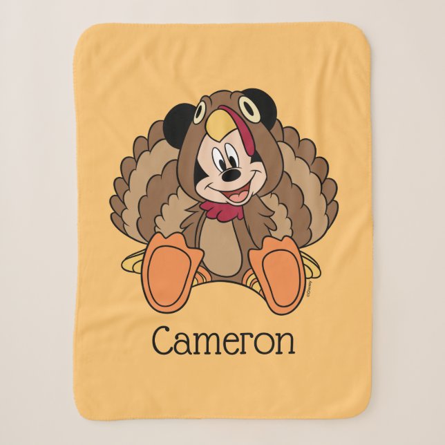 Couverture Sherpa Mickey Mouse Thankesgiving Turquie (Devant)