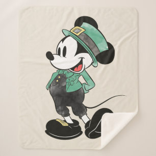Couverture Sherpa Mickey Mouse   Watercolor St. Patrick's Day
