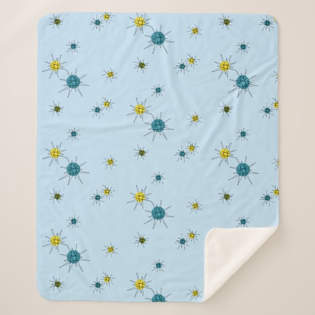Couverture Sherpa Mid-Century Atomic Starburst (Devant)