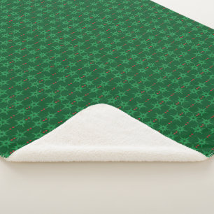 Couverture Sherpa Mid Mod Garland Green Sherpa Blanket (3 Tailles)