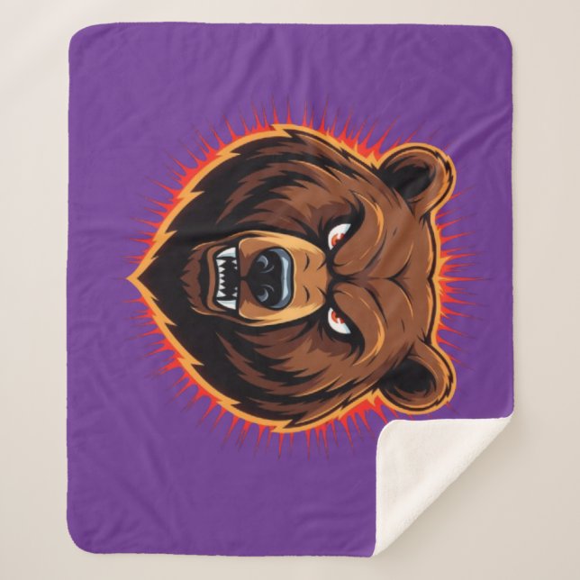 Couverture Sherpa Mighty Bear – Raw Strength of Nature (Devant)