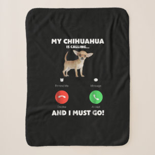 Couverture Sherpa Mignons Mon Chihuahua Appelle Et Je Dois Y Aller