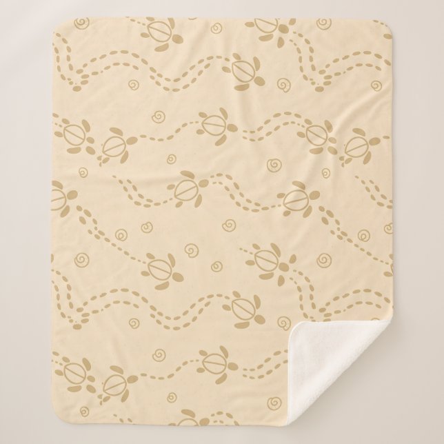 Couverture Sherpa Minimal Turtle Trail Pattern (Devant)