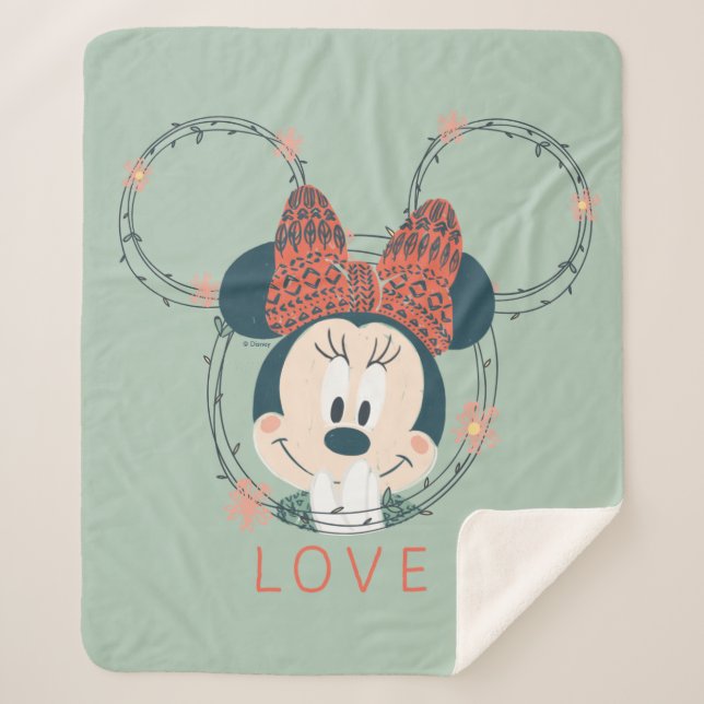 Couverture Sherpa Minnie | Amour (Devant)