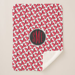 Couverture Sherpa Minnie branchée Monogramme de la boîte à poin