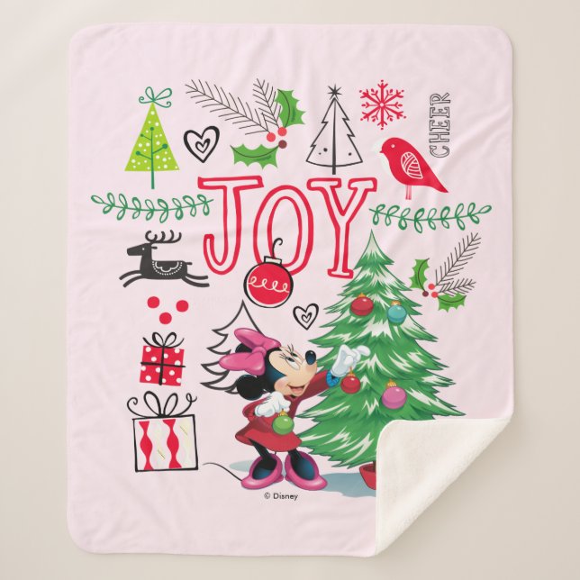 Couverture Sherpa Minnie | Minnie's Christmas Joy (Devant)