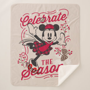 Couverture Sherpa Minnie Mouse   Célébrer La Saison