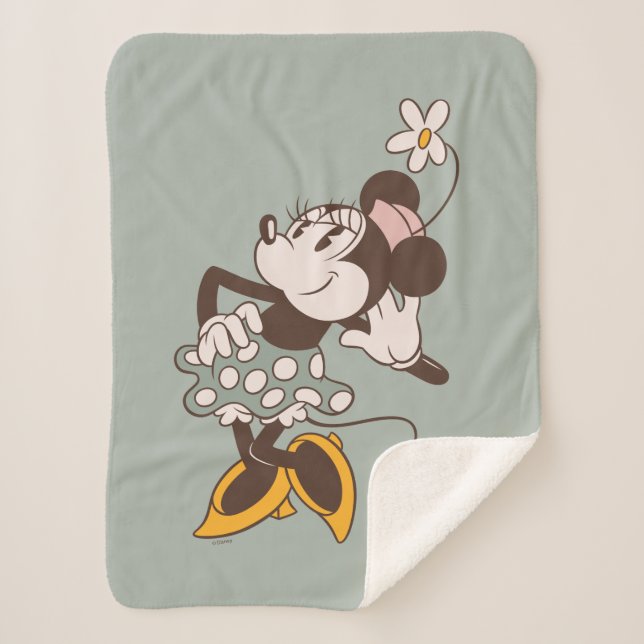 Couverture Sherpa Minnie Mouse | Minnie frappe un poteau (Devant)