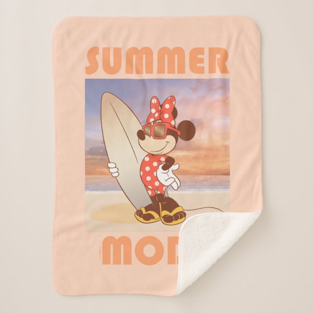 Couverture Sherpa Minnie Mouse | Summer Mode (Devant)