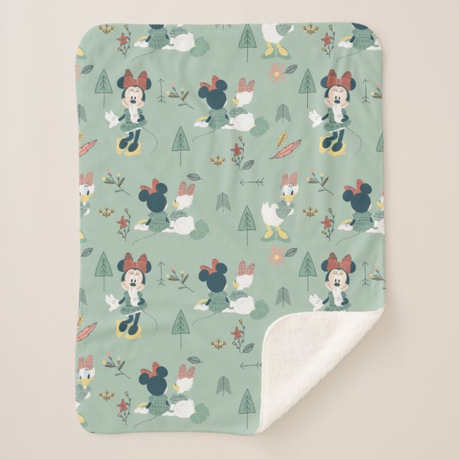 Couverture Sherpa Minnie Souris & Daisy Duck | Abandonnons le Motif (Devant)