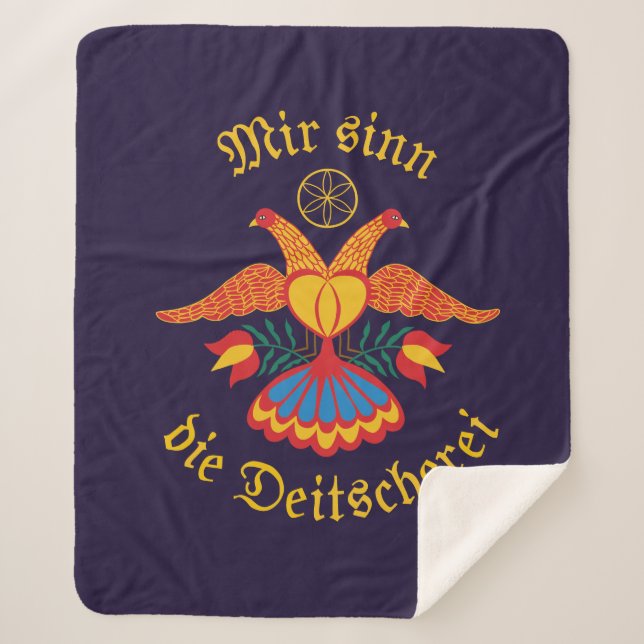 Couverture Sherpa Mir sinn die Deitscherei - Deitschi Faahne Blanket (Devant)