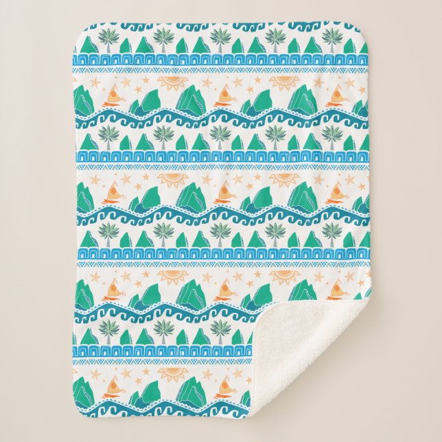 Couverture Sherpa Moana| La Terre Et La Mer Sont Un - Motif (Devant)