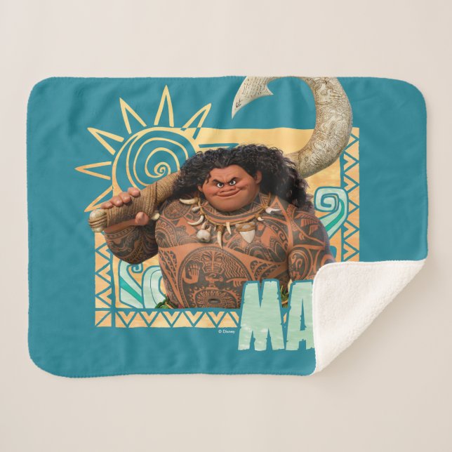 Couverture Sherpa Moana | Maui - Trickster original (Devant (Horizontal))