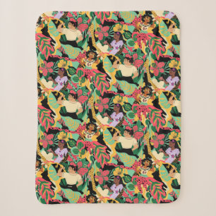 Couverture Sherpa Modèle floral coloré Encanto