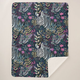 Couverture Sherpa Modèle zèbre chic