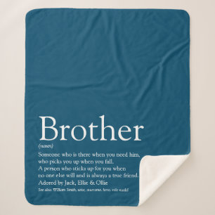 Couverture Sherpa Modern Fun Cool Brother Definition Quote